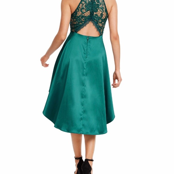 Sequined-Lace and Satin High-low Dress Size 3 NWT - Picture 2 of 5